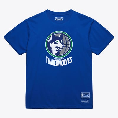  Minnesota Timberwolves Mitchell & Ness Unisex Hardwood Classics Arch T-Shirt - Royal