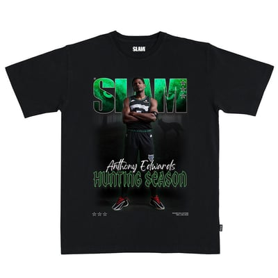 Anthony Edwards Minnesota Timberwolves SLAM Unisex Cover T-Shirt - Black
