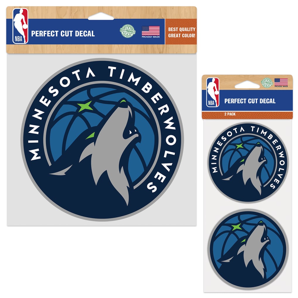 Minnesota Timberwolves WinCraft Perfect Cut Decal Two-Pack Set