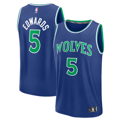 Anthony Edwards Minnesota Timberwolves Fanatics Youth Fast Break Jersey - Icon Edition - Blue