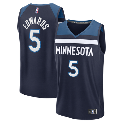 Anthony Edwards Minnesota Timberwolves Fanatics Youth Fast Break Replica Player Jersey - Icon Edition - Navy