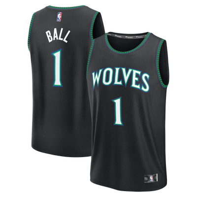 LaMelo Ball Minnesota Timberwolves Fanatics Youth Fast Break Jersey - Statement Edition - Black