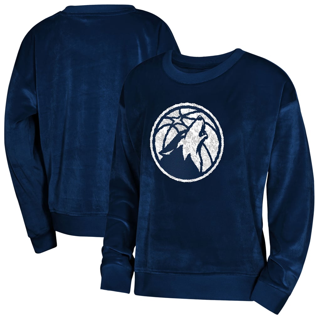  Minnesota Timberwolves Outerstuff Youth Girls Step Back Sweatshirt - Navy