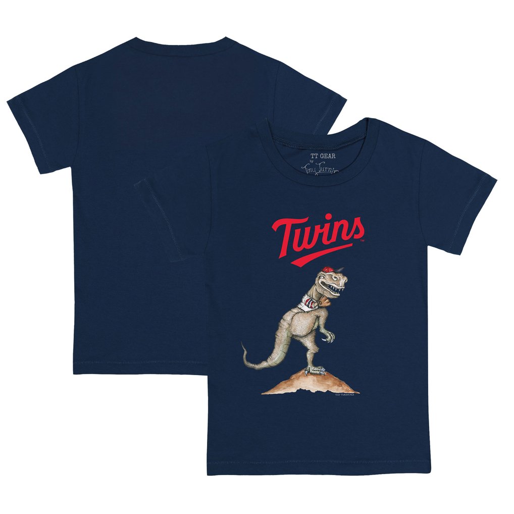 Minnesota Twins Tiny Turnip Infant TT Rex T-Shirt - Navy