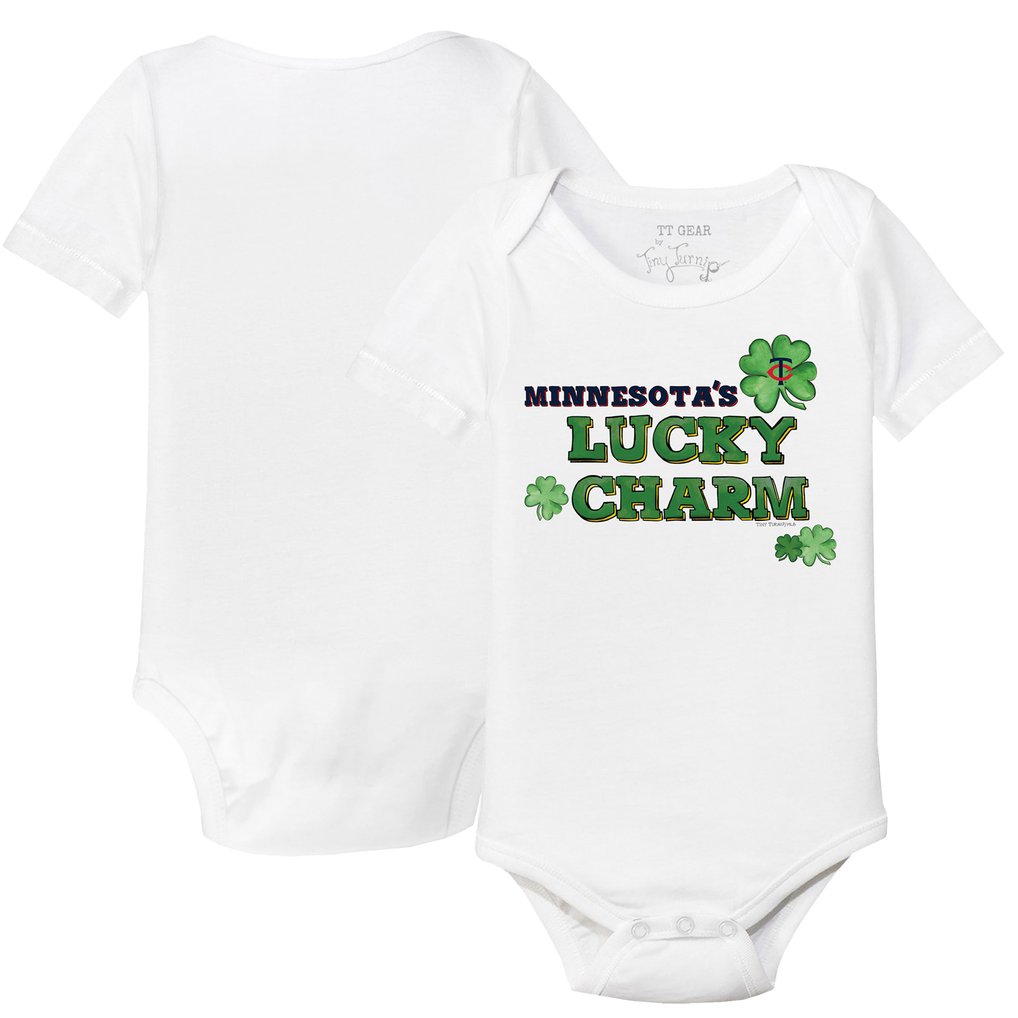 Minnesota Twins Tiny Turnip Infant Lucky Charm Bodysuit - White