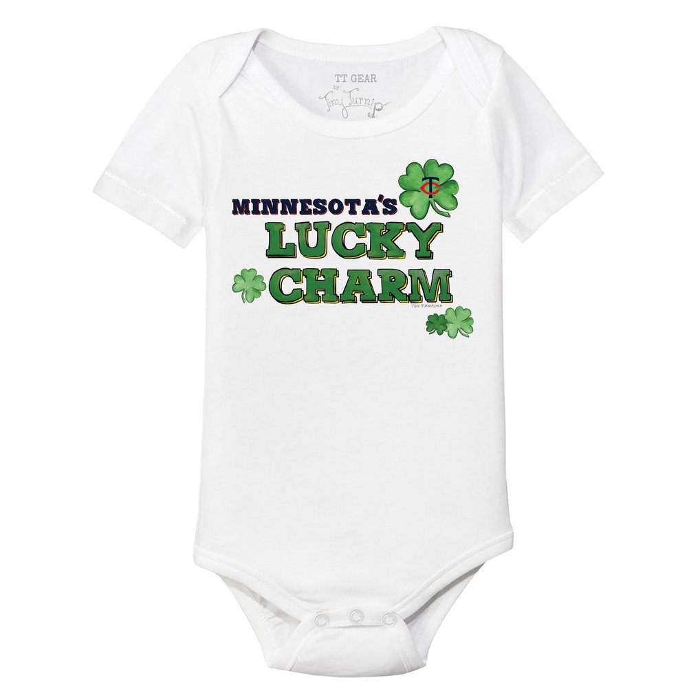 Minnesota Twins Tiny Turnip Infant Lucky Charm Bodysuit - White