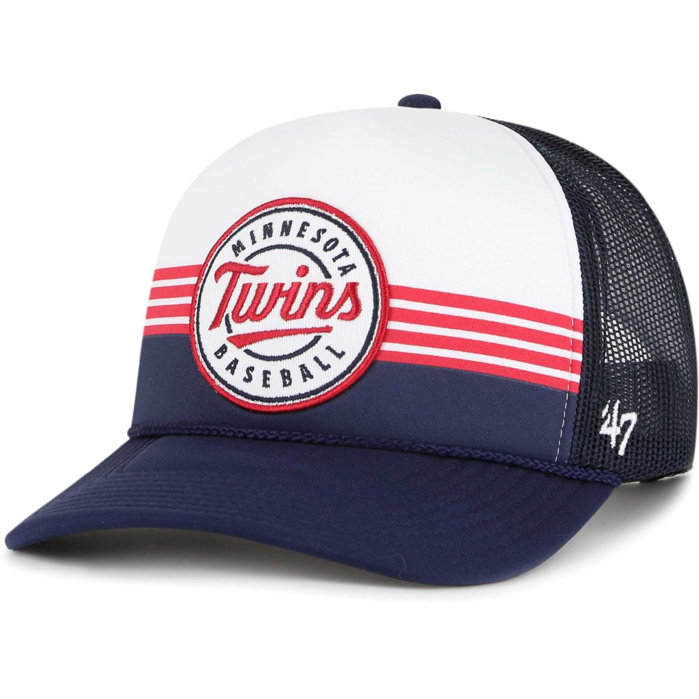 Minnesota Twins '47 Lift Off Foam Front Mesh Trucker Adjustable Hat - Navy