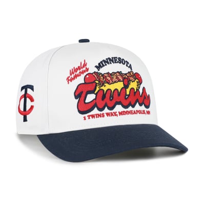 Minnesota Twins '47 Glizzy Collection Hitch Adjustable Hat - White/Navy