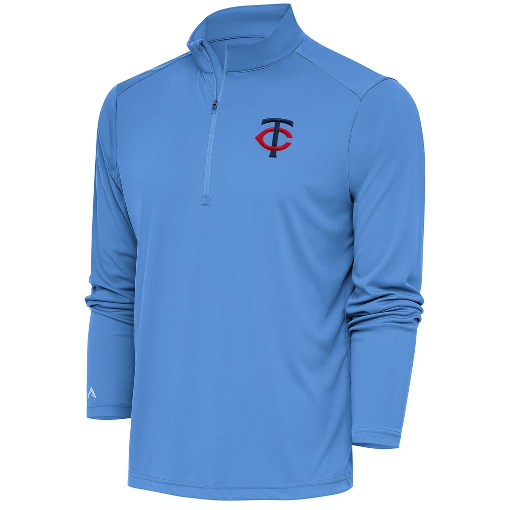 Minnesota Twins Antigua Tribute Quarter-Zip Pullover Top - Light Blue