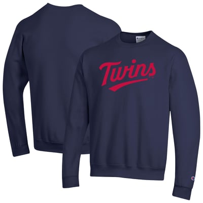 Minnesota Twins Champion Powerblend Wordmark Sweatshirt - Navy