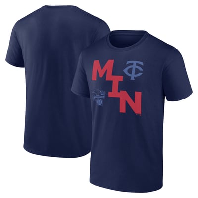 Minnesota Twins Fanatics Record Shattered T-Shirt - Navy