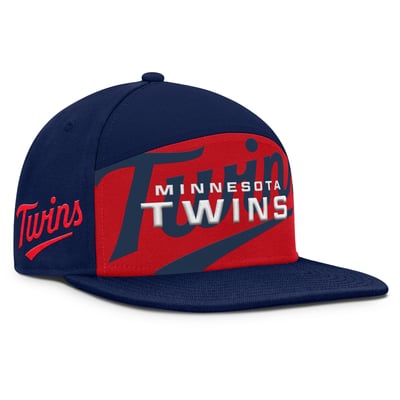 Minnesota Twins Fanatics Clubhouse Splitter Snapback Hat - Navy/Red