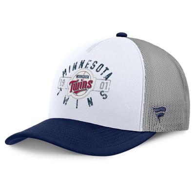 Minnesota Twins Fanatics Designated A-Frame Foam Front Trucker Adjustable Hat - White/Navy