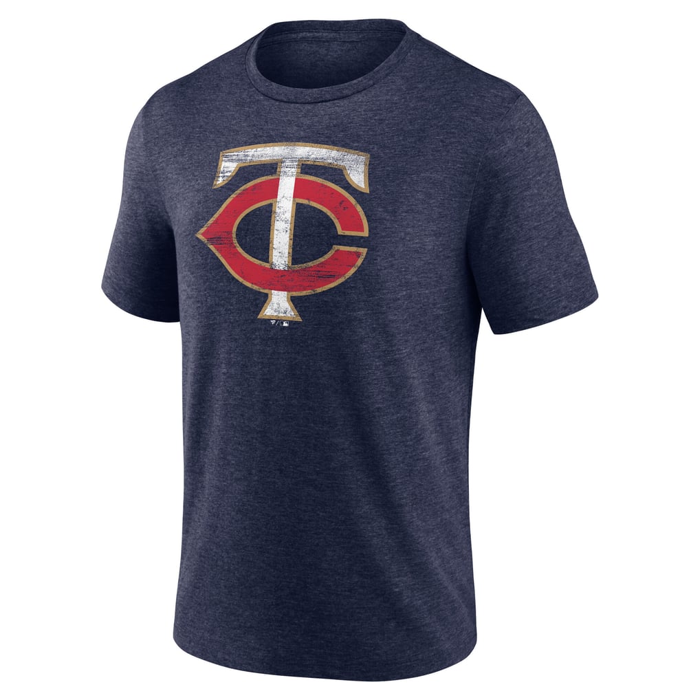 Minnesota Twins Official Logo Tri-Blend T-Shirt - Heather Navy