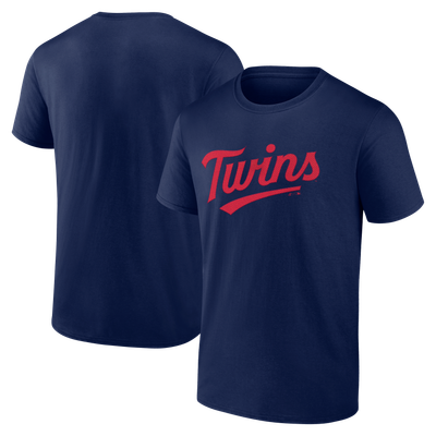 Minnesota Twins Logo Athletic Wordmark T-Shirt - Navy