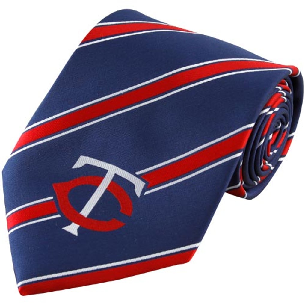 Minnesota Twins Woven Poly Striped Tie