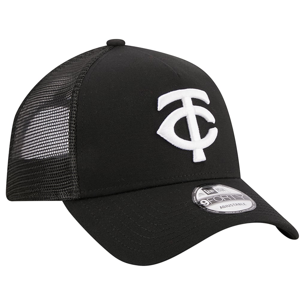 Minnesota Twins New Era A-Frame 9FORTY Trucker Adjustable Hat - Black