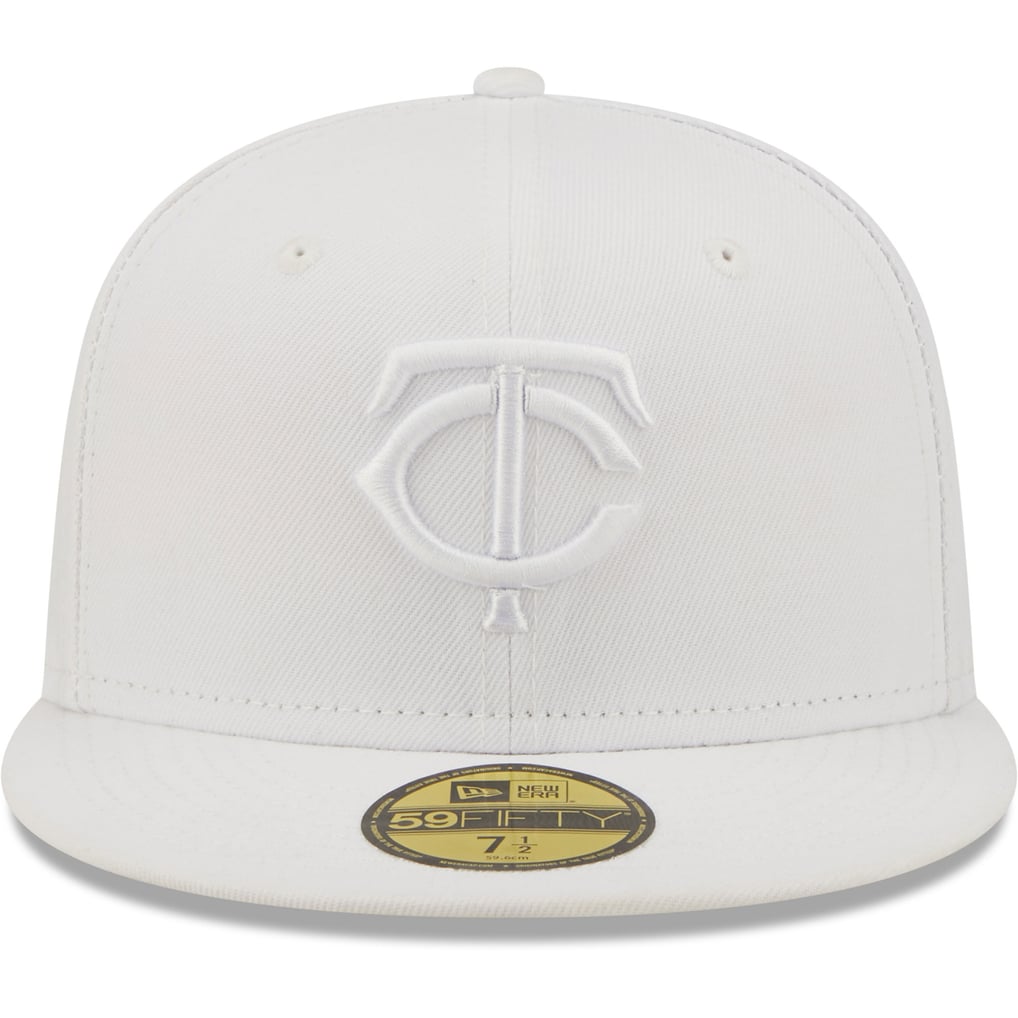 Minnesota Twins New Era White on White 59FIFTY Fitted Hat