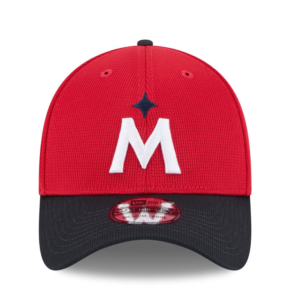  Minnesota Twins New Era 2025 Spring Training 39THIRTY Flex Hat - Red/Navy