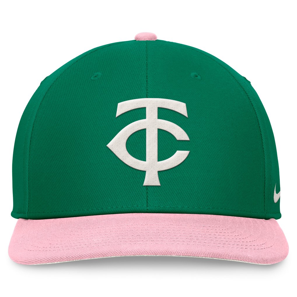  Minnesota Twins Nike Malachite Pro Performance Snapback Hat - Green/Pink