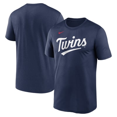 Minnesota Twins Nike Legend Fuse Wordmark T-Shirt  - Navy