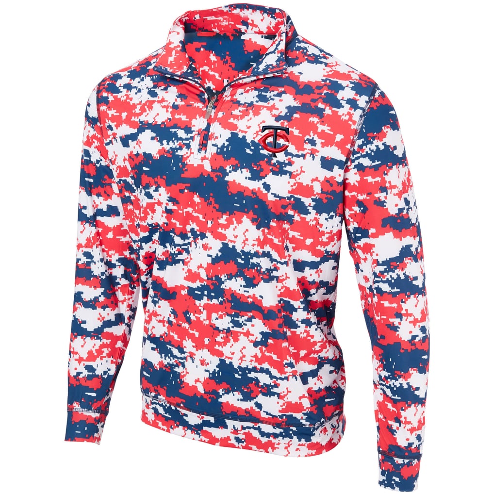 Minnesota Twins Digital Camo Performance Quarter-Zip Pullover Jacket - Red