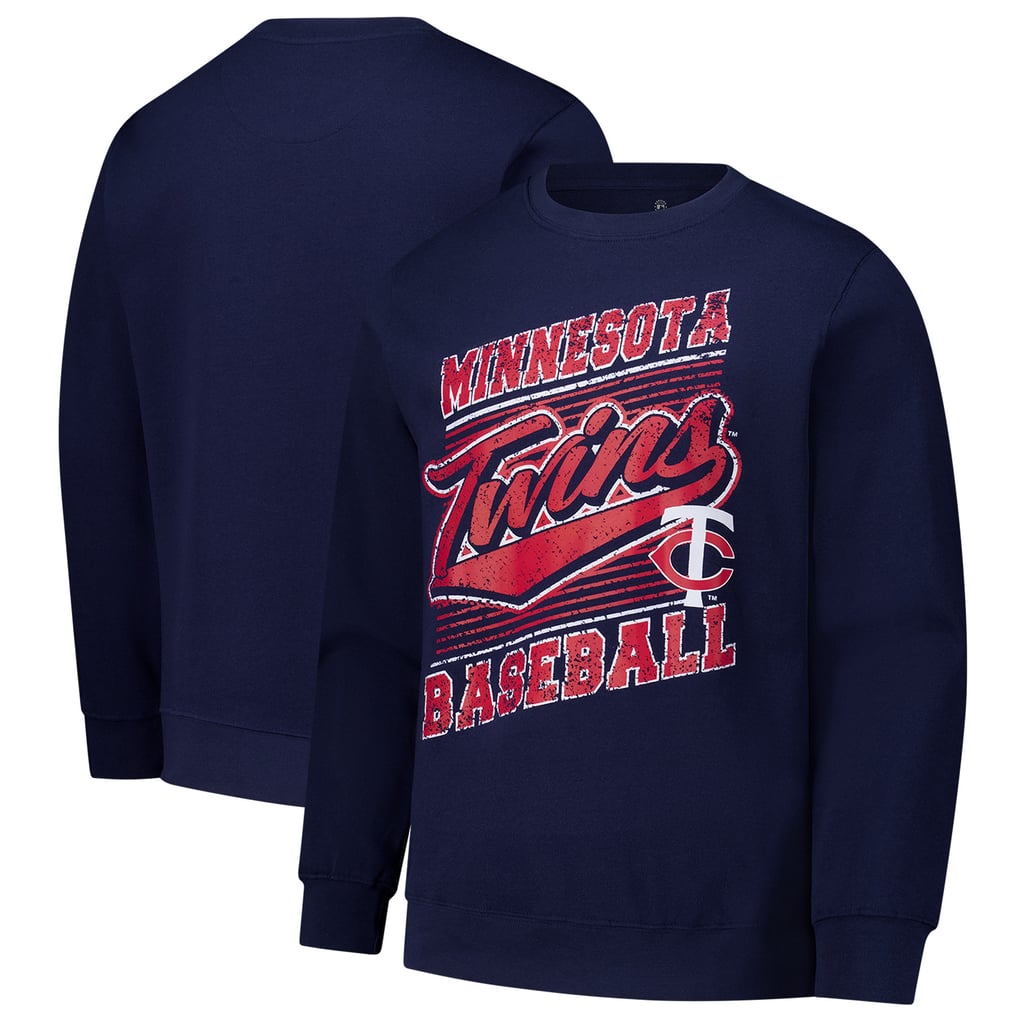 Minnesota Twins Stitches Lightweight Crew Sweatshirt - Navy