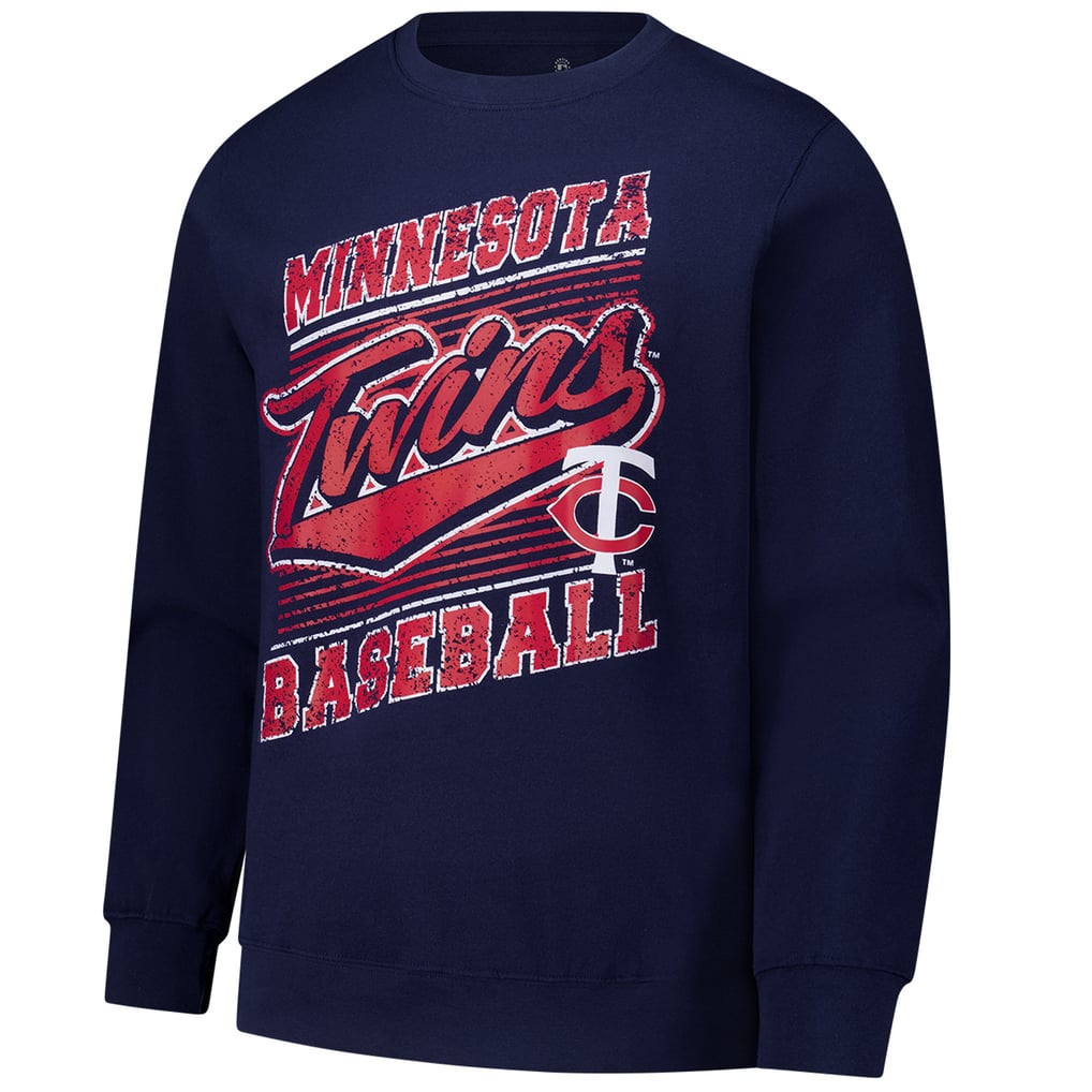 Minnesota Twins Stitches Lightweight Crew Sweatshirt - Navy