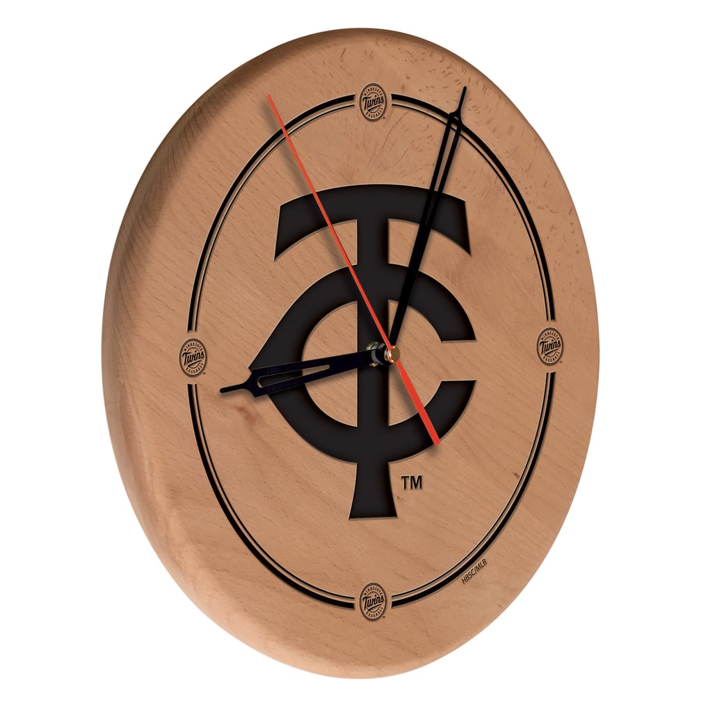 Minnesota Twins 13" Engraved Solid Wood Clock