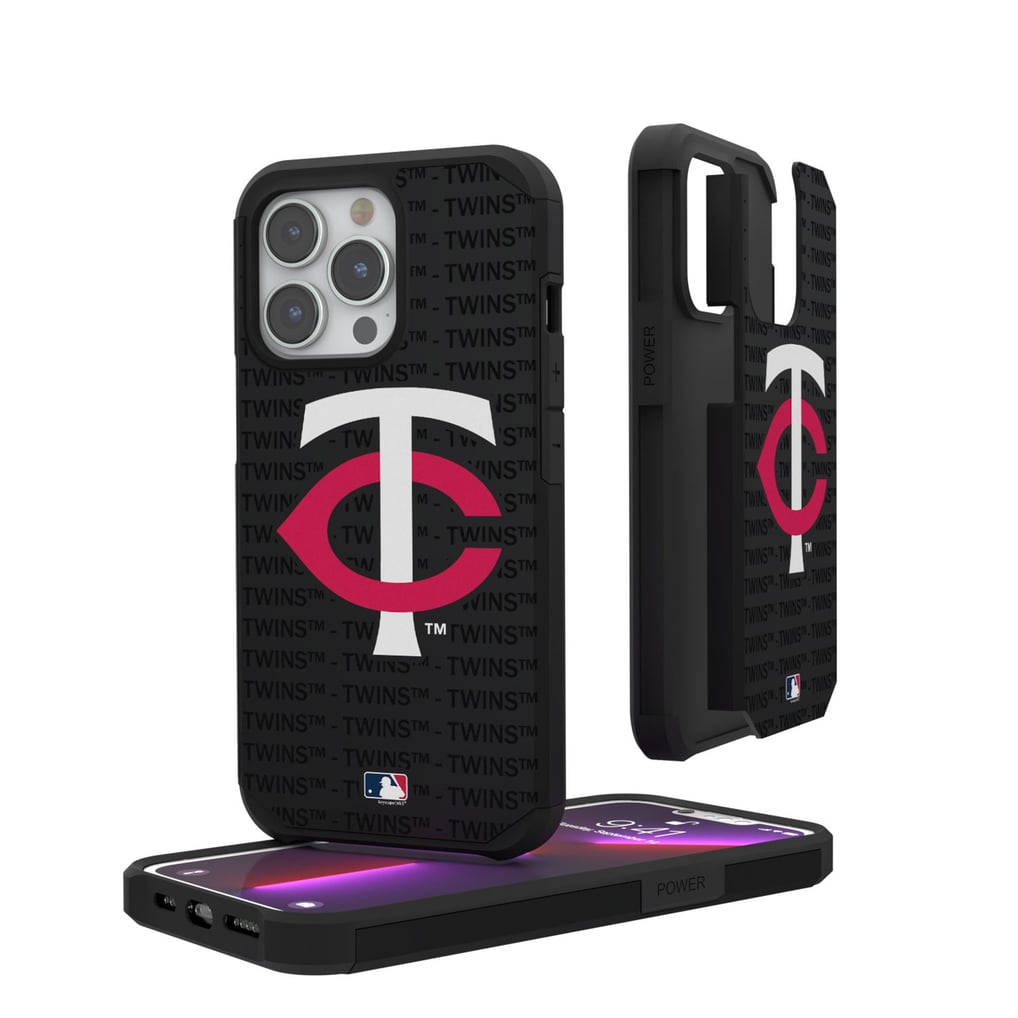 Minnesota Twins iPhone Text Backdrop Rugged Case