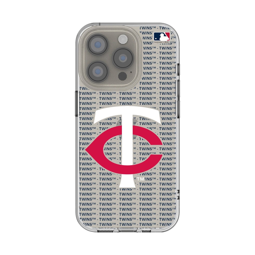 Minnesota Twins Text Backdrop Clear iPhone Case