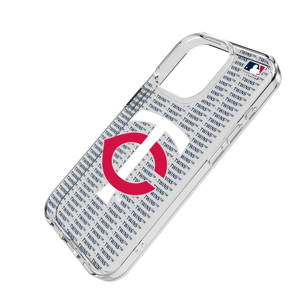 Minnesota Twins Text Backdrop Clear iPhone Case