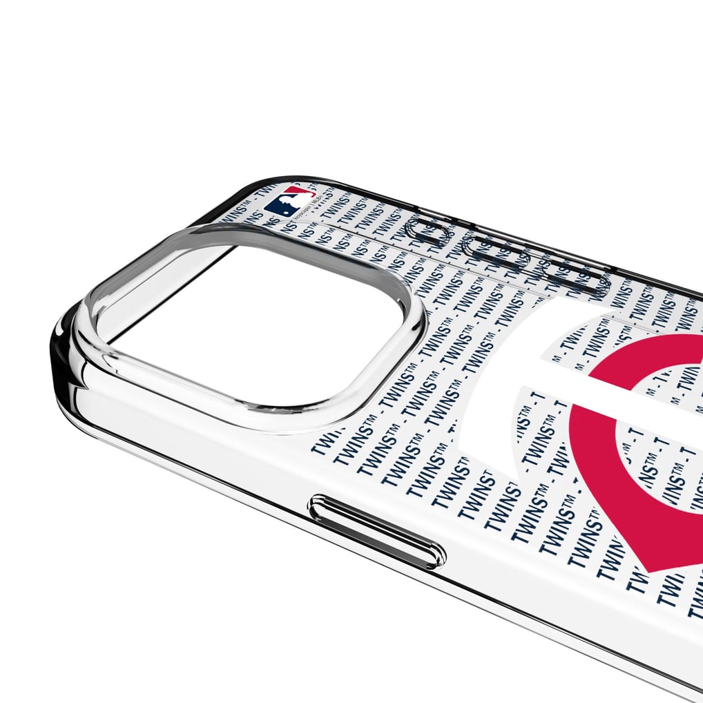 Minnesota Twins Text Backdrop Clear iPhone Case