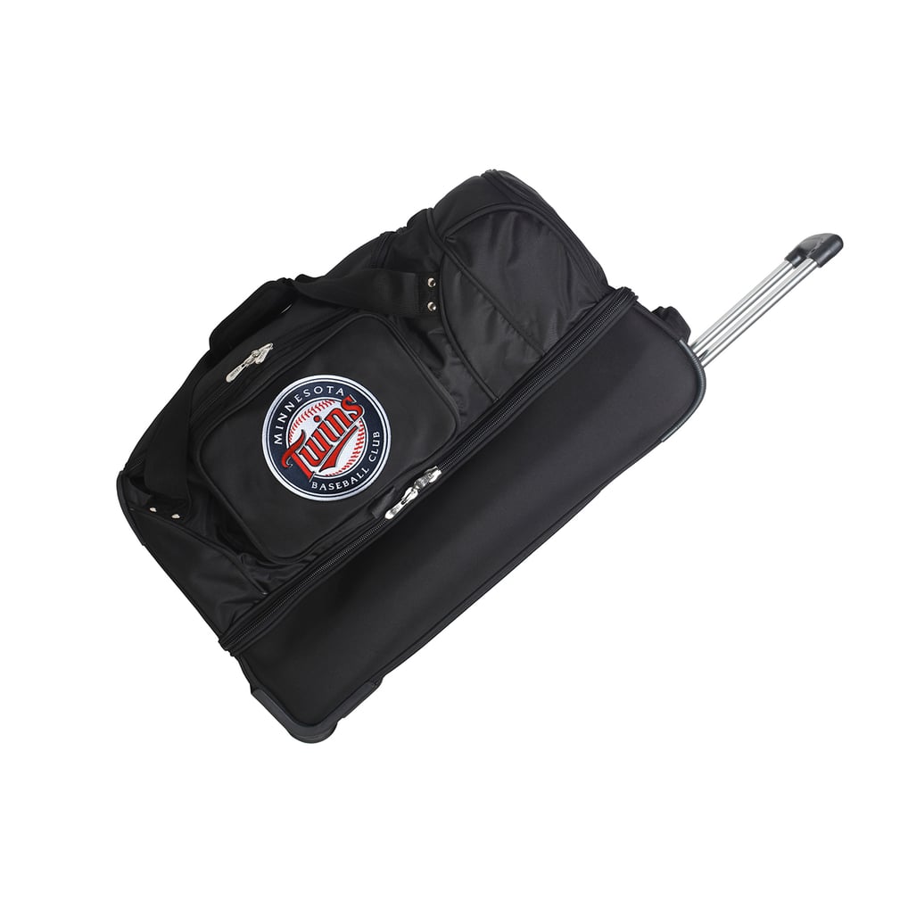 Minnesota Twins MOJO 27'' 2-Wheel Drop Bottom Rolling Duffel Bag - Black