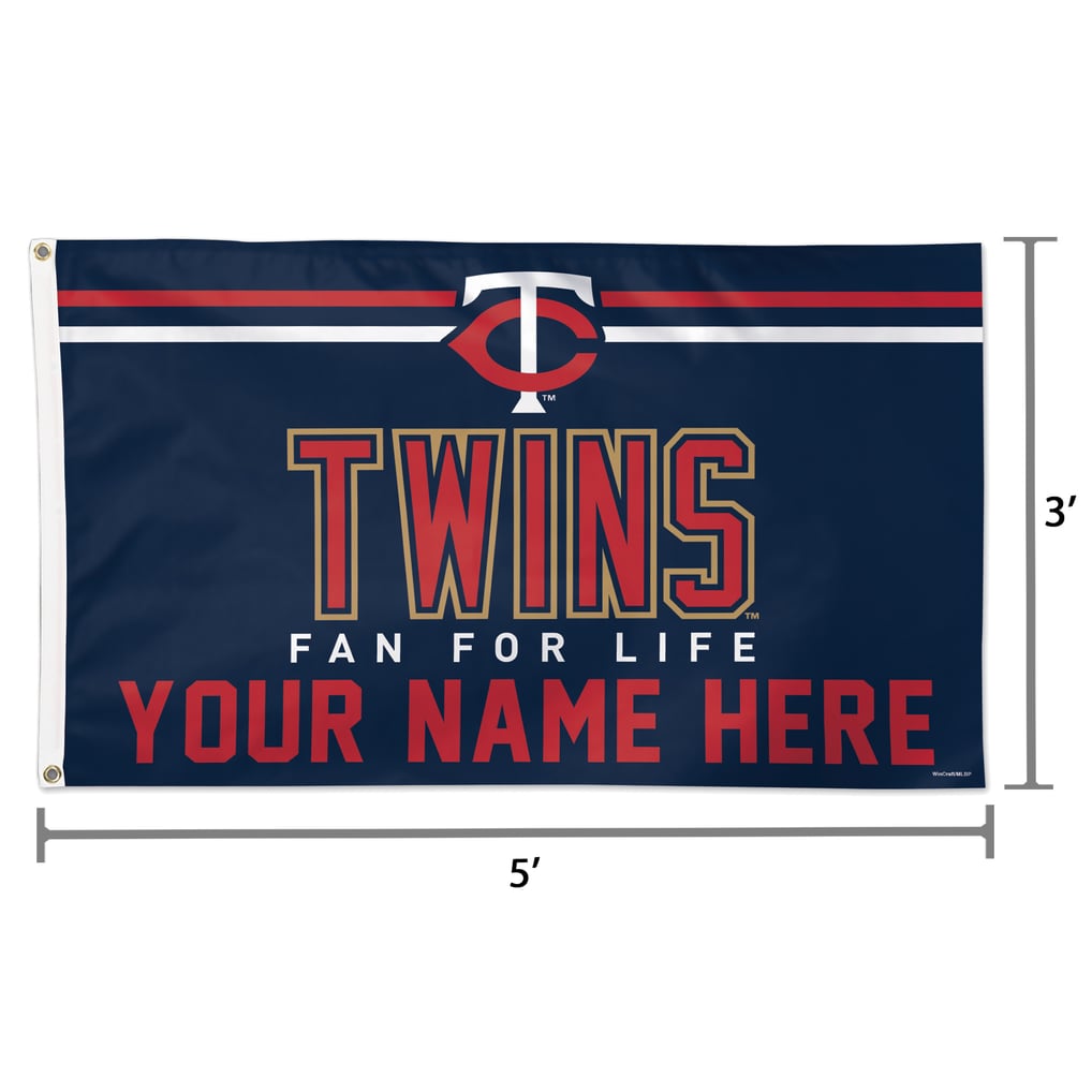 Minnesota Twins WinCraft 3' x 5' One-Sided Deluxe Personalized Flag