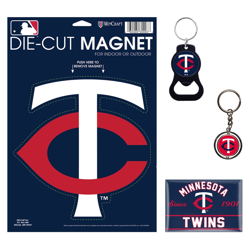 Minnesota Twins WinCraft 4-Pack Key Rings and Magnets Set