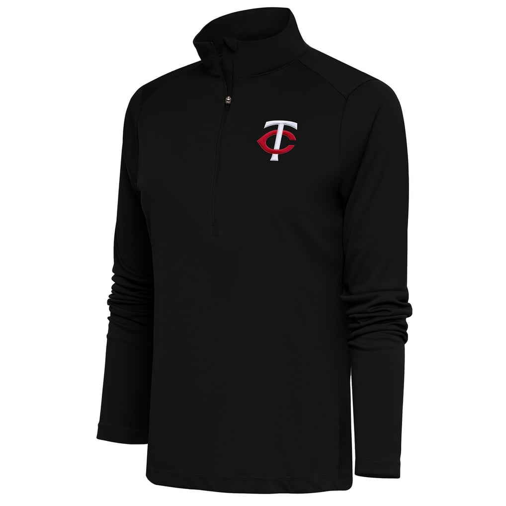 Minnesota Twins Antigua Women's Tribute Half-Zip Pullover Top - Black
