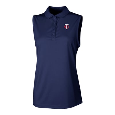 Minnesota Twins Columbia Women's  Ace Flair Sleeveless Tank Polo - Navy