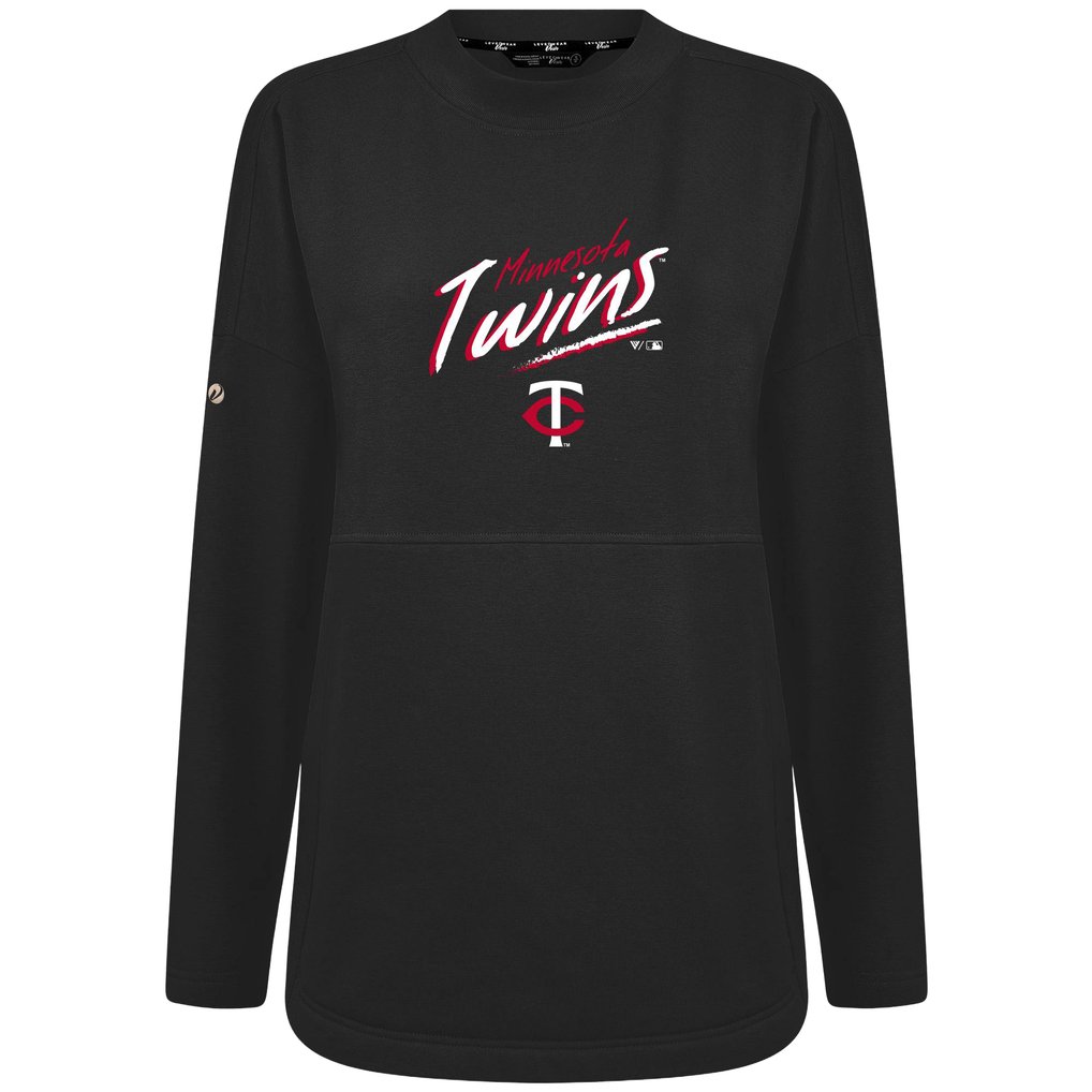 Minnesota Twins Levelwear Women's Oversized Beaudry Sizzle Top - Black