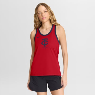 Minnesota Twins Nike Women's Tri-Blend Dri-FIT Racerback Tank Top - Red