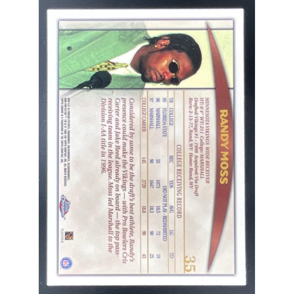 1998 Topps Chrome #35 Randy Moss RC