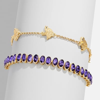 Minnesota Vikings BaubleBar Set of Two Tennis Bracelets