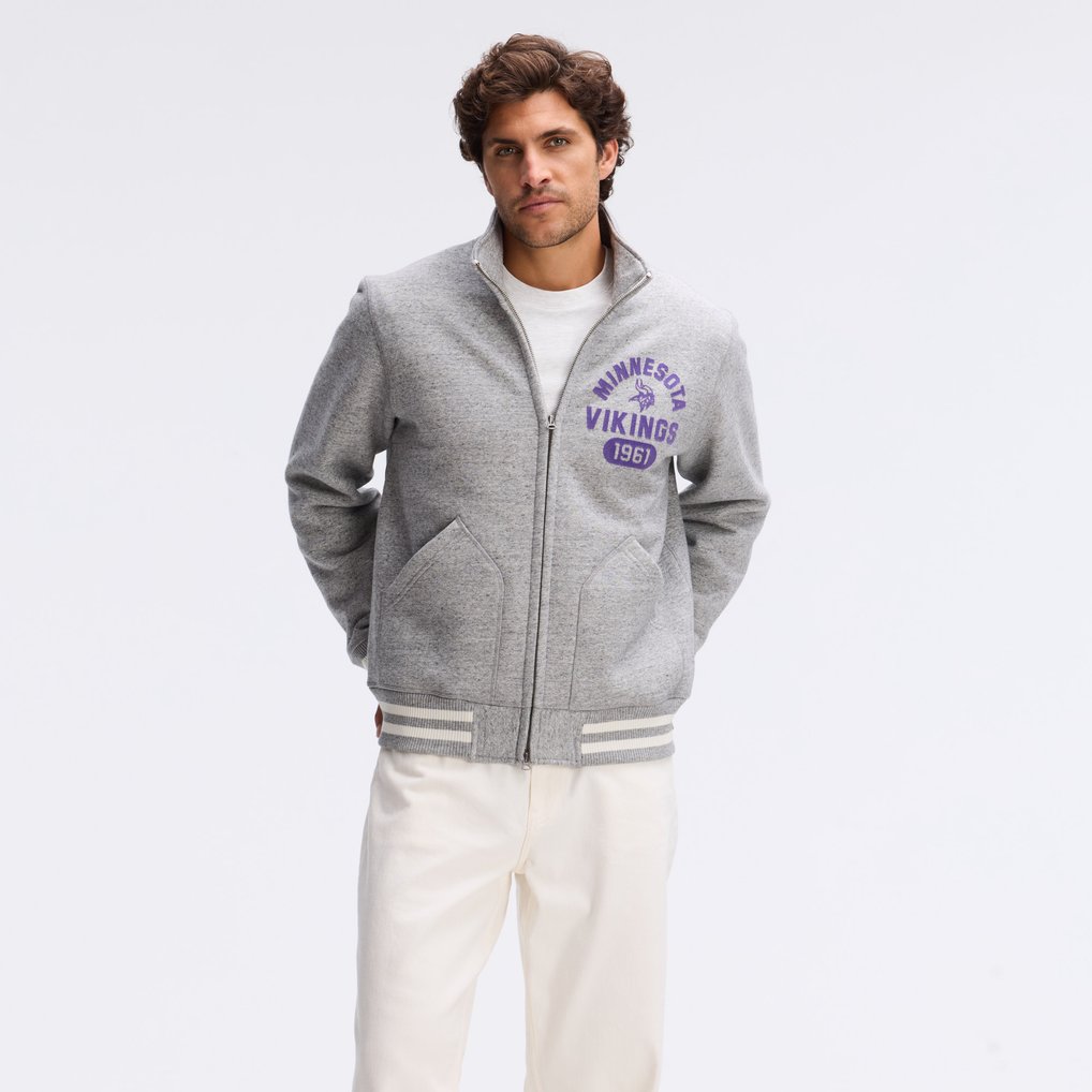 Minnesota Vikings Fanatics IconicFleece Full-Zip Jacket - Heather Gray