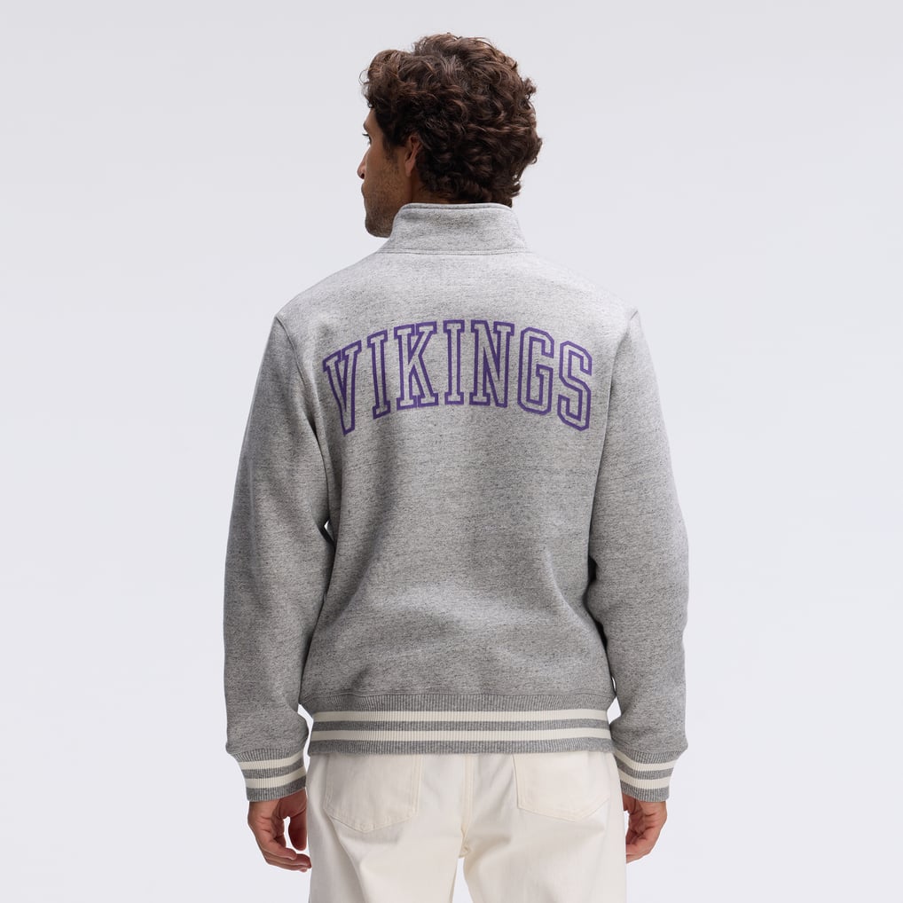 Minnesota Vikings Fanatics IconicFleece Full-Zip Jacket - Heather Gray