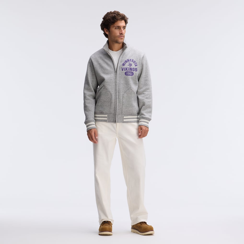 Minnesota Vikings Fanatics IconicFleece Full-Zip Jacket - Heather Gray