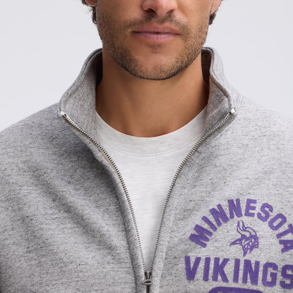Minnesota Vikings Fanatics IconicFleece Full-Zip Jacket - Heather Gray