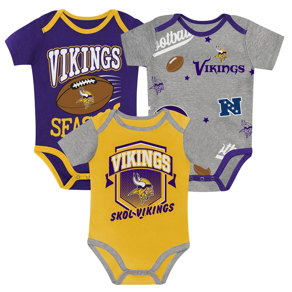  Minnesota Vikings Outerstuff Infant First Round Pick 3-Piece Bodysuit Set