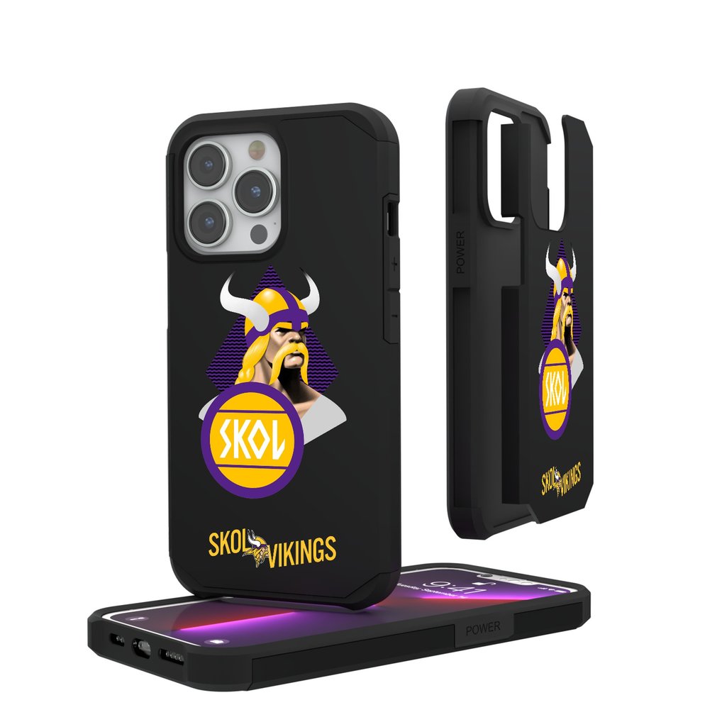 Minnesota Vikings Keyscaper iPhone Rugged Case - Black