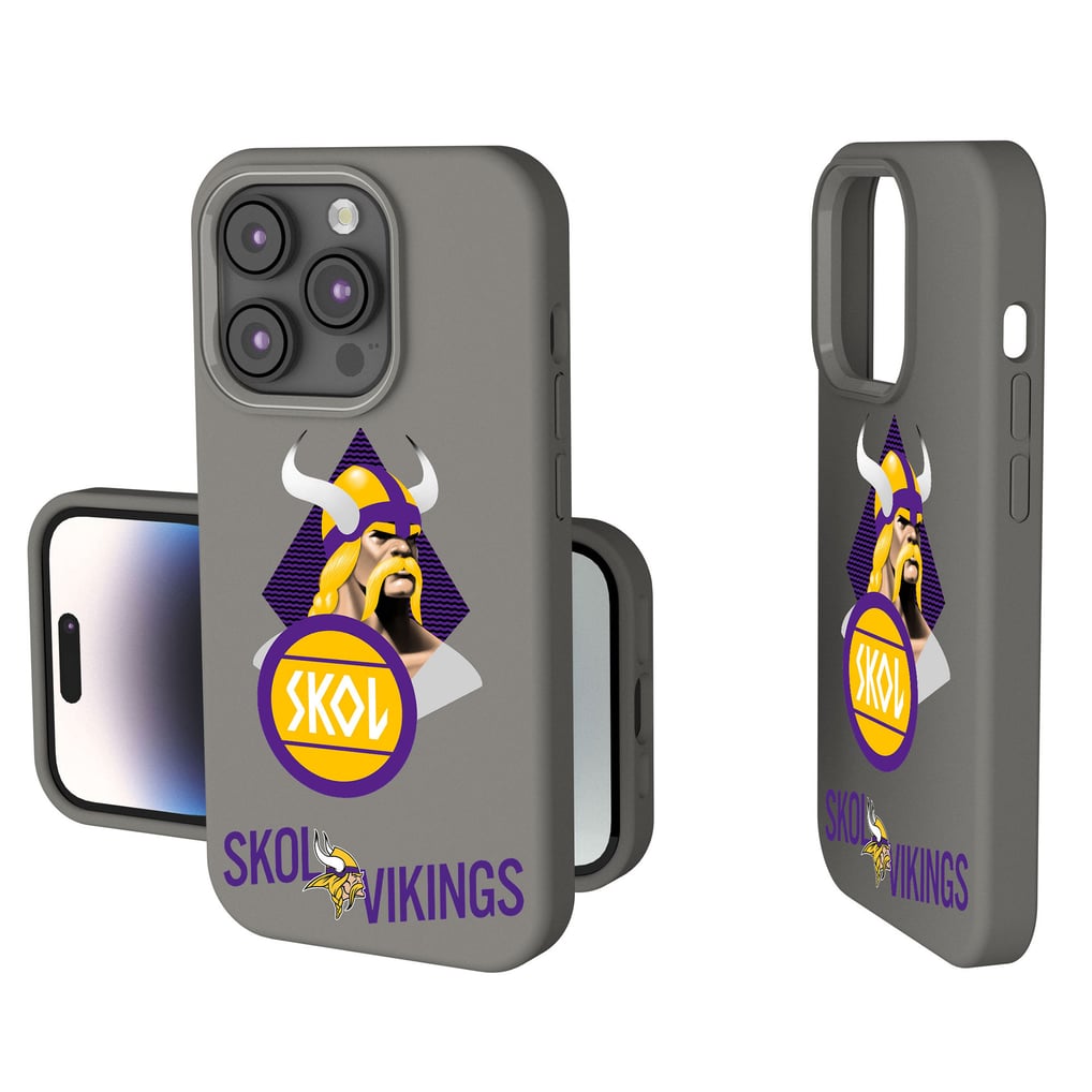 Minnesota Vikings Keyscaper 2024 Illustrated Limited Edition Soft Touch iPhone Case - Gray
