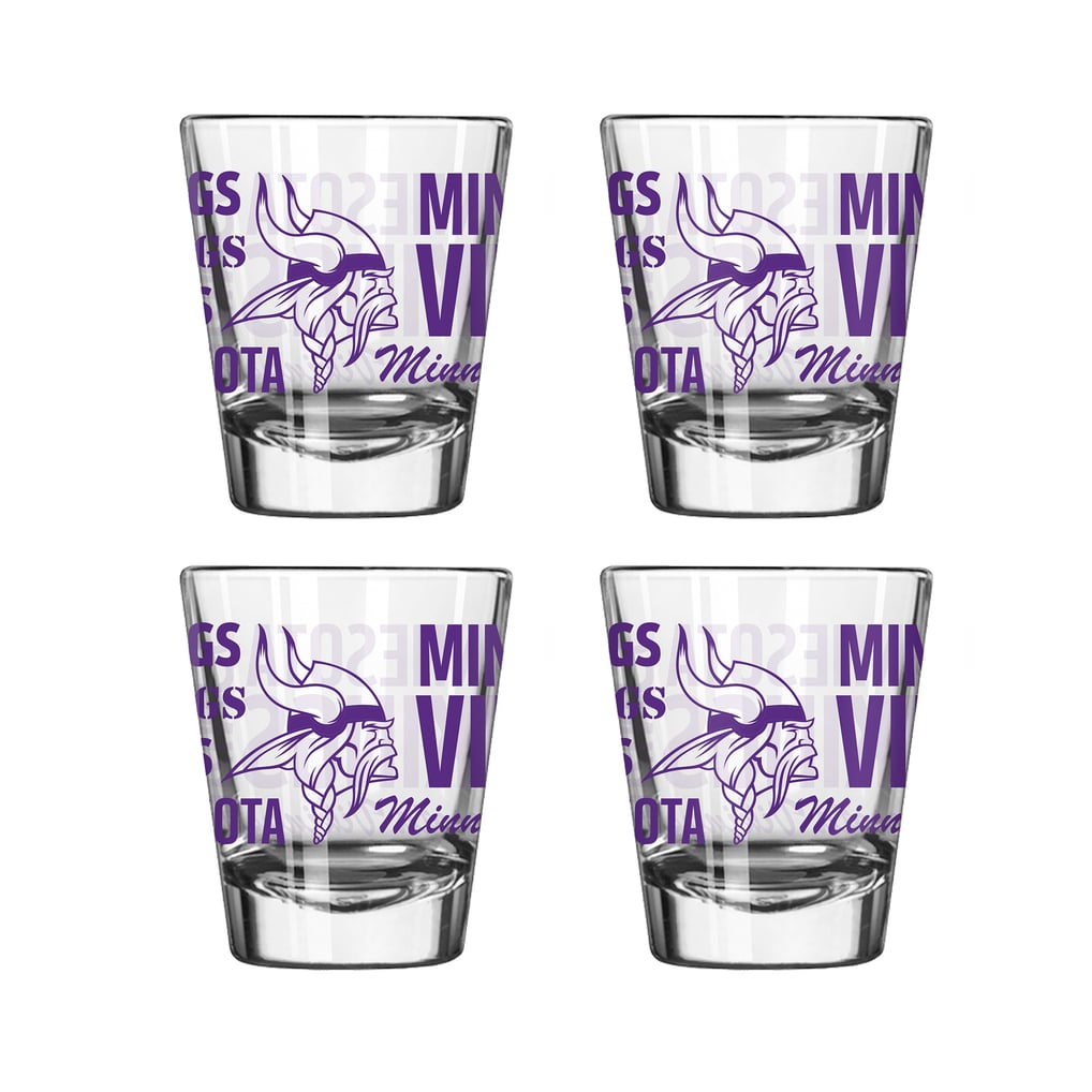 Minnesota Vikings Logo Brands 4-Pack 2oz. Shot Glass Set